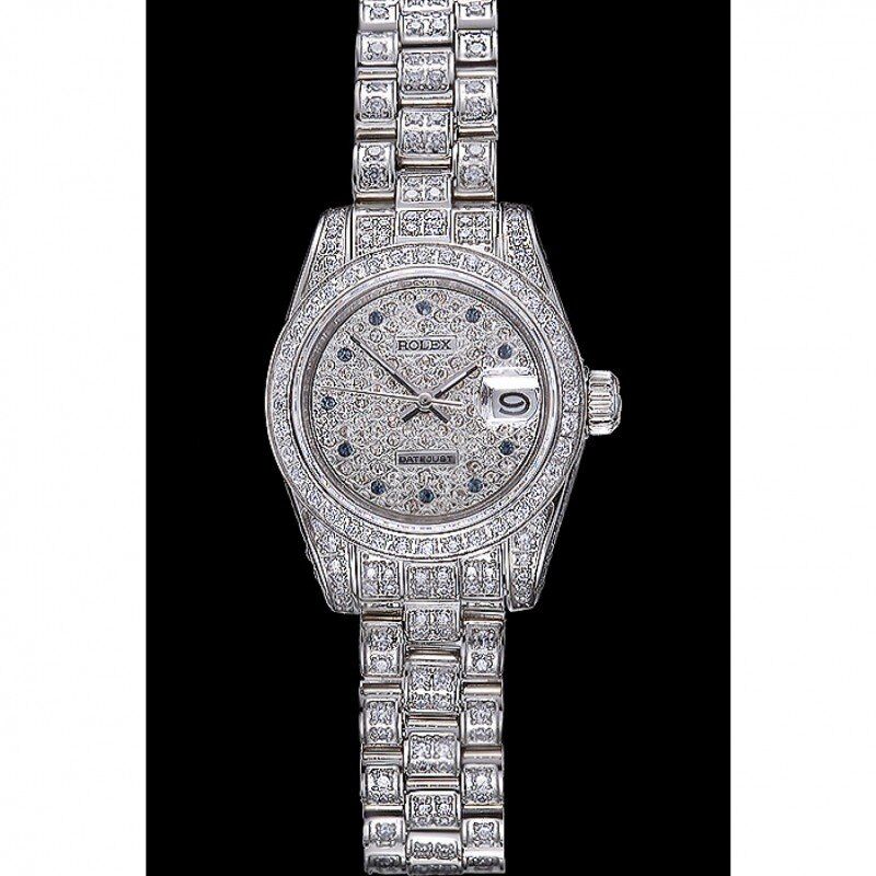 Super Clone Rolex DateJust Diamond Dial Stainless Steel 622022 - Image 2