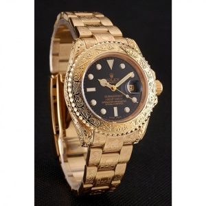 Super Clone Rolex Submariner Skull Limited Edition Black Dial Gold Case And Bracelet 1454071 - Image 3
