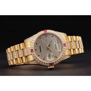 Super Clone Rolex Day-Date Diamonds Yellow Gold-SRL184 621614 - Image 4