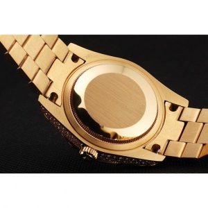 Super Clone Rolex Day-Date Yellow Gold Full Diamond Pave - Image 8