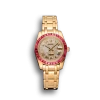 Rolex Datejust Diamond Dial Pink Jewels Bezel Gold Case And Bracelet 622835
