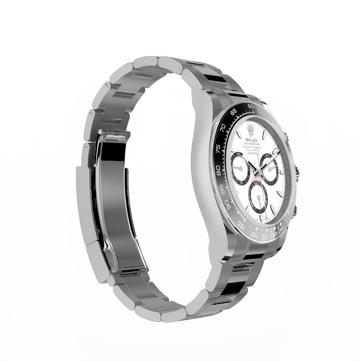 Super Clone Rolex Daytona Panda Black Bezel White Dial m126500ln-0001 - Imagen 5