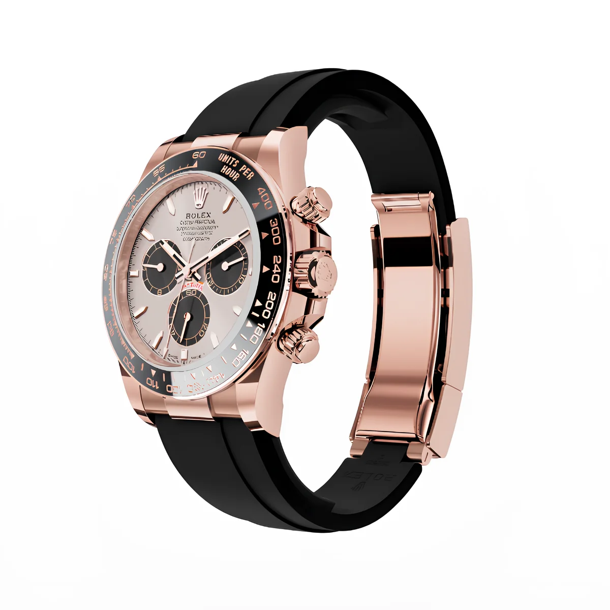 Super Clone Rolex Daytona Everose Gold Sundust Black Dial m126515ln-0006 - Imagen 3