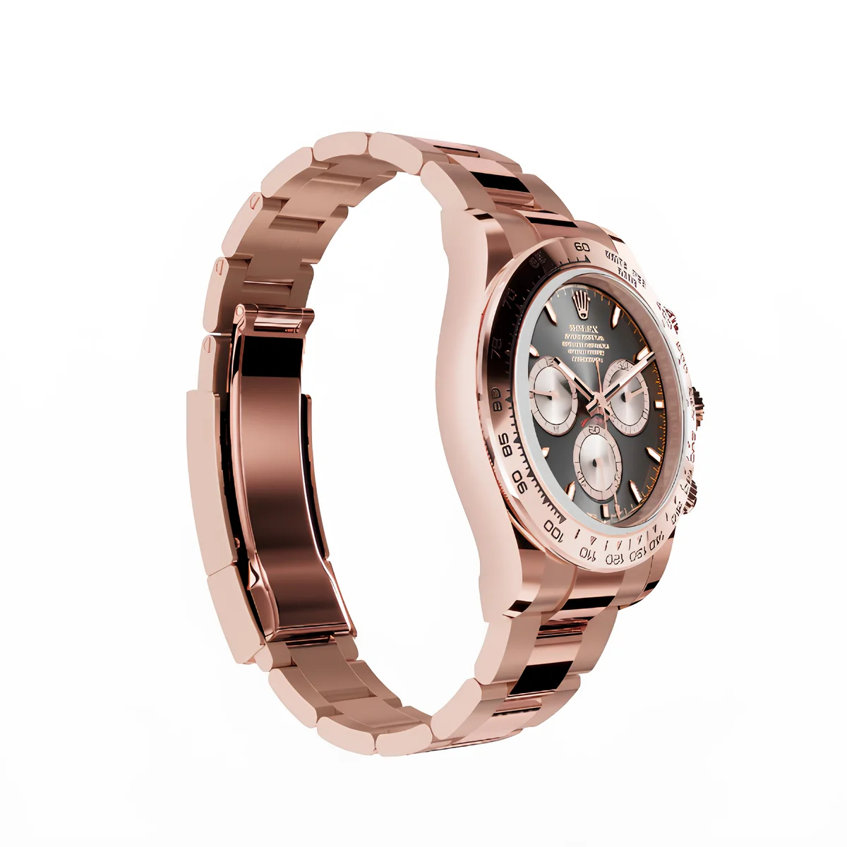 Super Clone Rolex Daytona Everose Gold Bright Black Sundust Dial m126505-0001 - Image 3