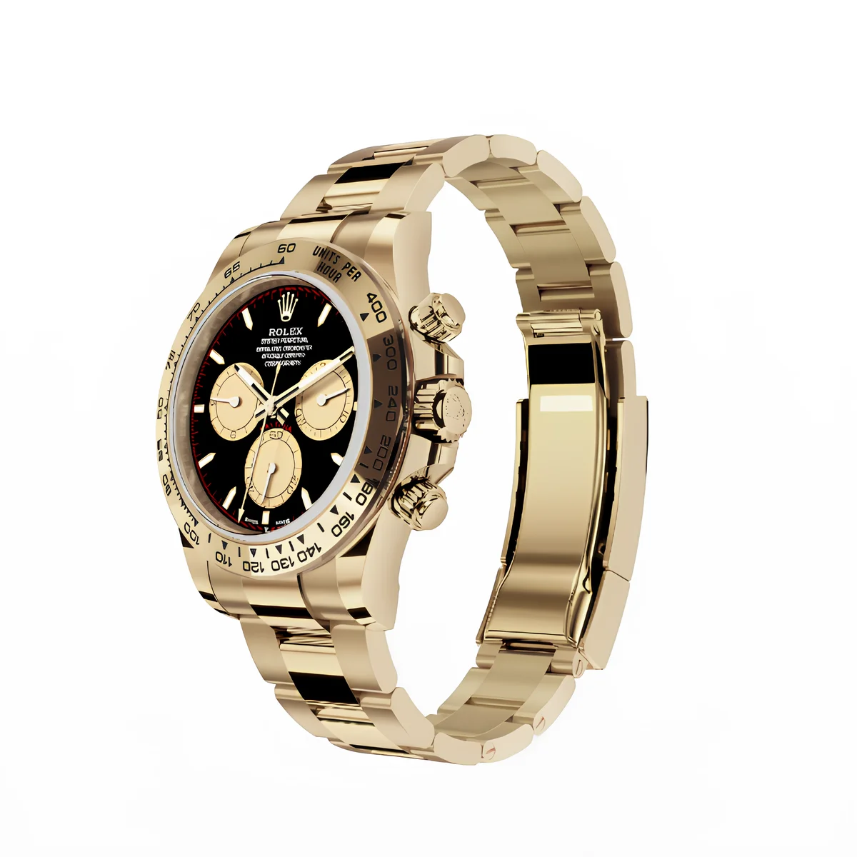 Super Clone Rolex Daytona Yellow Gold Black Dial m126508-0002 - Image 2