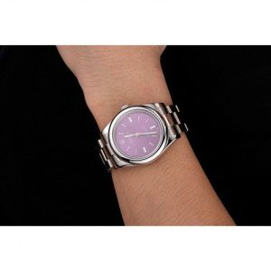 Rolex Oyster Perpetual Red Grape Dial Stainless Steel Case And Bracelet – Image 10