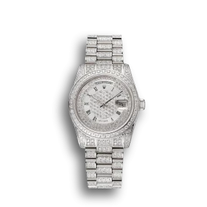Super Clone Rolex Day-Date Diamond Pave Dial Diamond Case Diamond Bracelet 1453950