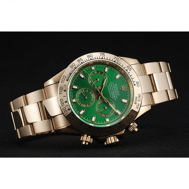 Super Clone Rolex Daytona Green Dial Rose Gold 1454244 - Image 4