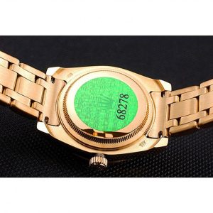 Rolex Datejust Diamond Dial Pink Jewels Bezel Gold Case And Bracelet 622835 – Image 8