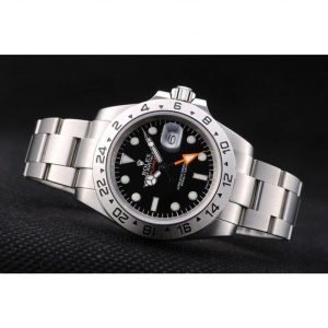 Super Clone Rolex Explorer Stainless Steel Bezel Black Dial Watch – Image 5