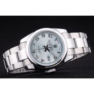 Rolex Day-Date Polished Silver Bezel White Dial 7470 - Imagen 4