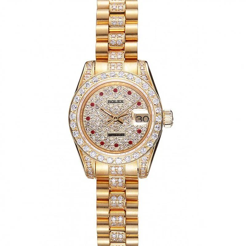 Super Clone Rolex DateJust Diamond Dial Gold 622023 - Image 11