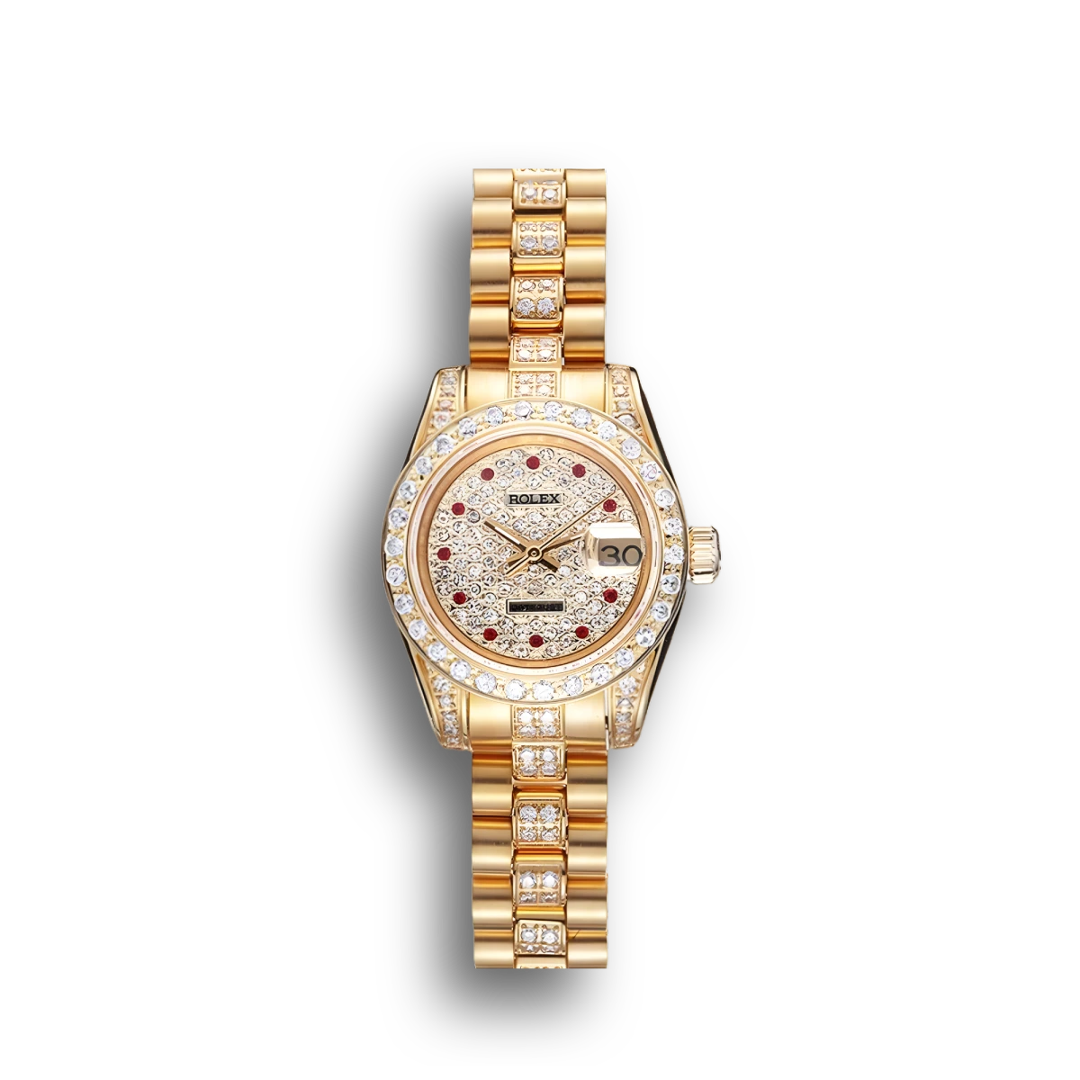 Super Clone Rolex DateJust Diamond Dial Gold 622023