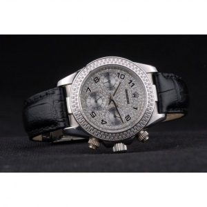 Super Clone Rolex Daytona Lady Stainless Steel Case Crystal Studded Bezel Crystal Studded Dial - Imagen 3