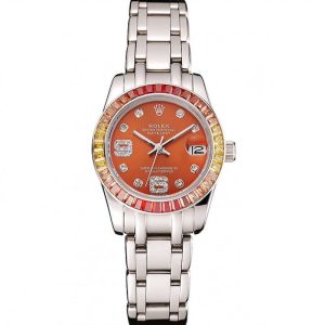 Rolex Datejust Pearlmaster 39 Cognac Dial Stainless Steel Case And Bracelet - Image 11