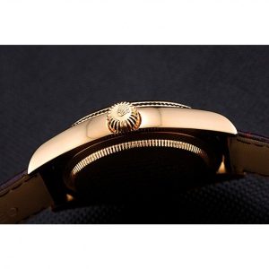 Rolex Cellini White Dial Gold Case Brown Leather Strap 622833 – Bild 9
