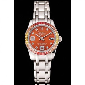 Rolex Datejust Pearlmaster 39 Cognac Dial Stainless Steel Case And Bracelet - Image 2