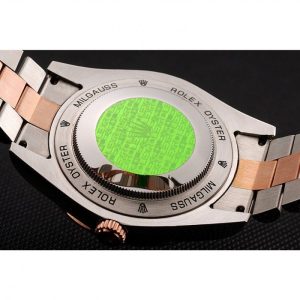 Super Clone Rolex Day-Date Diamonds Bezel White Dial Rose Gold And Staineless Steel Bracelet 1454108 - Image 8