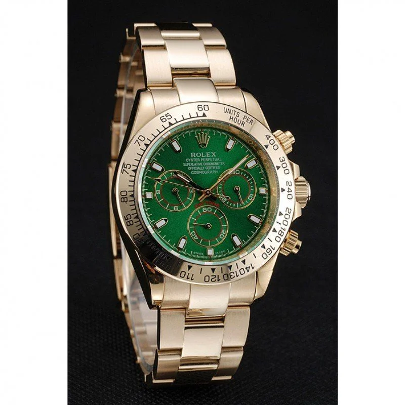 Super Clone Rolex Daytona Green Dial Rose Gold 1454244 - Image 3