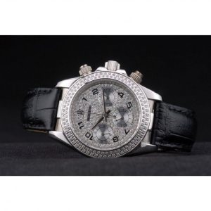 Super Clone Rolex Daytona Lady Stainless Steel Case Crystal Studded Bezel Crystal Studded Dial - Imagen 4