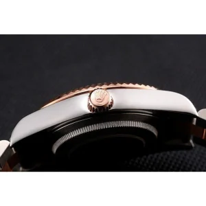 Super Clone Rolex Datejust Rose Gold Dial And Bezel Stainless Steel Case Two Tone Bracelet - Image 9