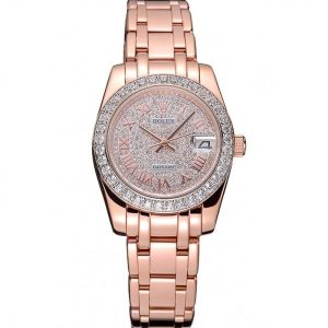 Rolex Datejust Diamond Dial And Bezel Pink Gold Case And Bracelet 622836 - Image 11