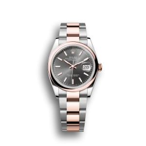Rolex Datejust: 36 mm, Oystersteel and Everose gold, slate dial, Oyster bracelet, m126201-0014