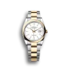 Rolex Datejust: 36 mm, Oystersteel and yellow gold, white dial, Oyster bracelet, m126203-0020