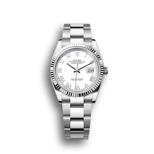 Rolex Datejust: 36 mm, Oystersteel and white gold, white dial, Oyster bracelet, m126234-0026