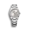 Rolex Datejust: 31 mm, Oystersteel and white gold, silver, diamond-set dial, Oyster bracelet, m126284rbr-0022