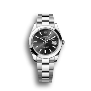 Rolex Datejust: 41 mm, Oystersteel, bright black dial, Oyster bracelet, m126300-0011