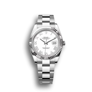 Rolex Datejust: 41 mm, Oystersteel and white gold, white dial, Oyster bracelet, m126334-0023
