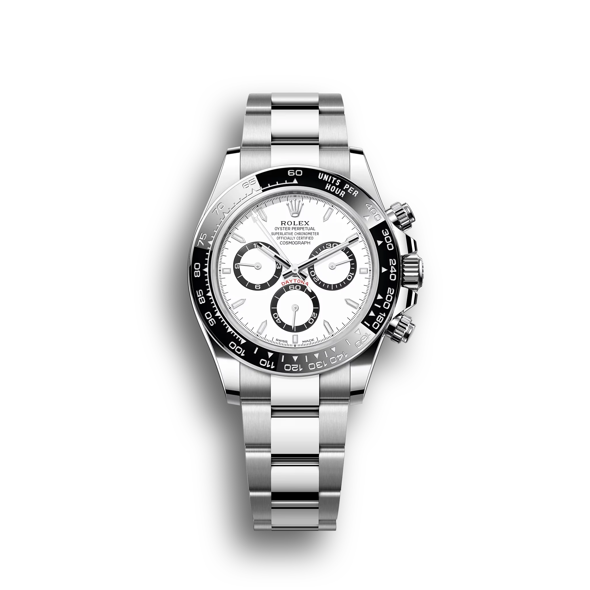 Super Clone Rolex Daytona Panda Black Bezel White Dial m126500ln-0001