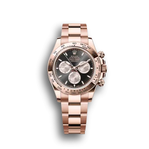 Super Clone Rolex Daytona Everose Gold Bright Black Sundust Dial m126505-0001