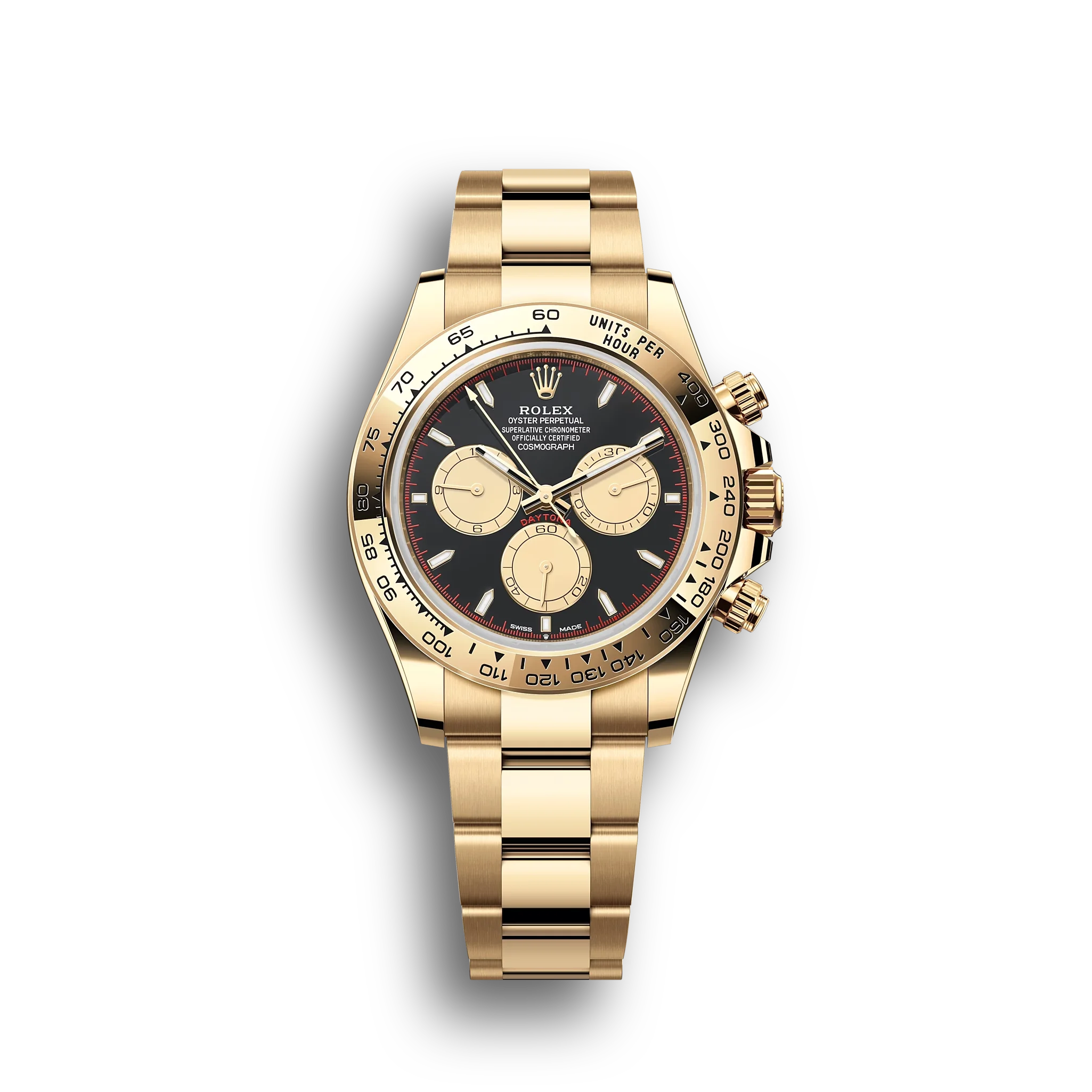 Super Clone Rolex Daytona Yellow Gold Black Dial m126508-0002