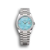 Super Clone Rolex Day-Date: 36 mm, Turquoise, Diamond-set dial, Diamond-set bezel and a President bracelet, m128349rbr-0031