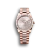 Rolex Day-Date: 40 Everose gold, with a sundust, diamond-set dial, diamond-set bezel and a President bracelet, m228345rbr-0007