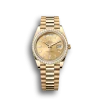 Super Clone Rolex Day-Date: 36 mm, Yellow gold, with a champagne colour, Diamond-set dial, Diamond-set bezel and a President bracelet, m228348rbr-0002