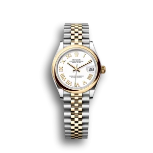 Rolex Datejust: 31 mm, Oystersteel and yellow gold, white dial, Jubilee bracelet, m278243-0002