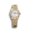 Rolex Datejust: 31 mm, Yellow gold, white mother-of-pearl, diamond-set dial, President bracelet, m278288rbr-0006