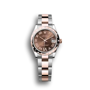 Rolex Datejust: 31 mm, Oystersteel and Everose gold, chocolate, diamond-set dial, Oyster bracelet, m278341rbr-0003