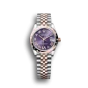 Rolex Datejust: 31 mm, Oystersteel and Everose gold, aubergine, diamond-set dial, Jubilee bracelet, m278341rbr-0020
