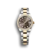 Rolex Datejust: 31 mm, Oystersteel and yellow gold, dark grey, diamond-set dial, Oyster bracelet, m278383rbr-0021