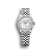 Rolex Datejust: 31 mm, Oystersteel and white gold, white mother-of-pearl, diamond-set dial, Jubilee bracelet, m278384rbr-0008