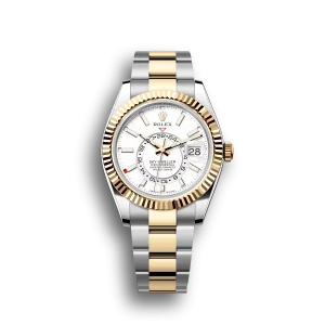Rolex Sky-Dweller: 42 mm, Yellow gold with an intense white dial and an Oyster bracelet, m336933-0005