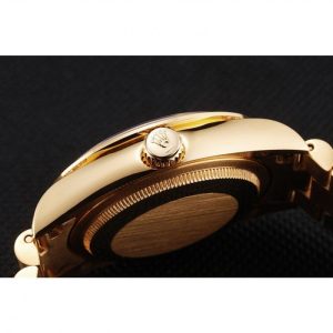 Super Clone Rolex Day-Date Yellow Gold Diamond Pave - Imagen 9