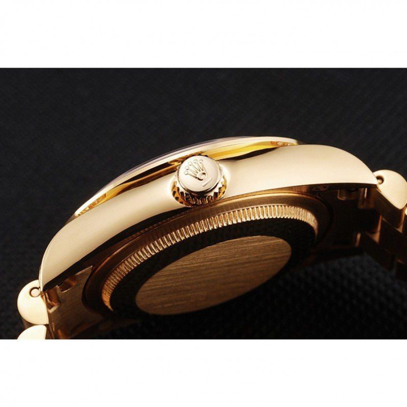Super Clone Rolex Day-Date Yellow Gold Diamond Pave - Imagen 9