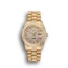 Super Clone Rolex Day-Date Red Diamond Pave Dial Gold Diamond Bracelet 1453960
