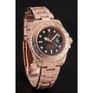 Super Clone Rolex Submariner Skull Limited Edition Black Dial Rose Gold Case And Bracelet 1454086 - Imagen 3