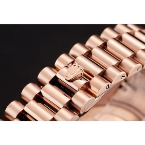 Super Clone Rolex Day-Date Diamonds And Rubies Black Dial Rose Gold Bracelet 1454102 – Bild 6
